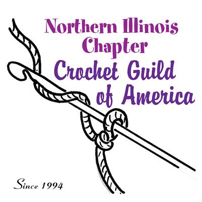 Square logo for the Northern Illinois Chapter of the Crochet Guild of America